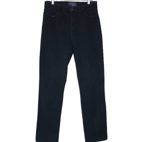 NOT YOUR DAUGHTER'S JEANS Straight Leg Lift-Tuck Black Stretchy Jean - Size 14 - Picture 1 of 12